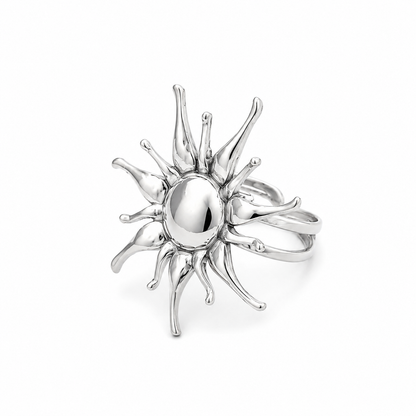 RAVI Sun Burst Ring Silver