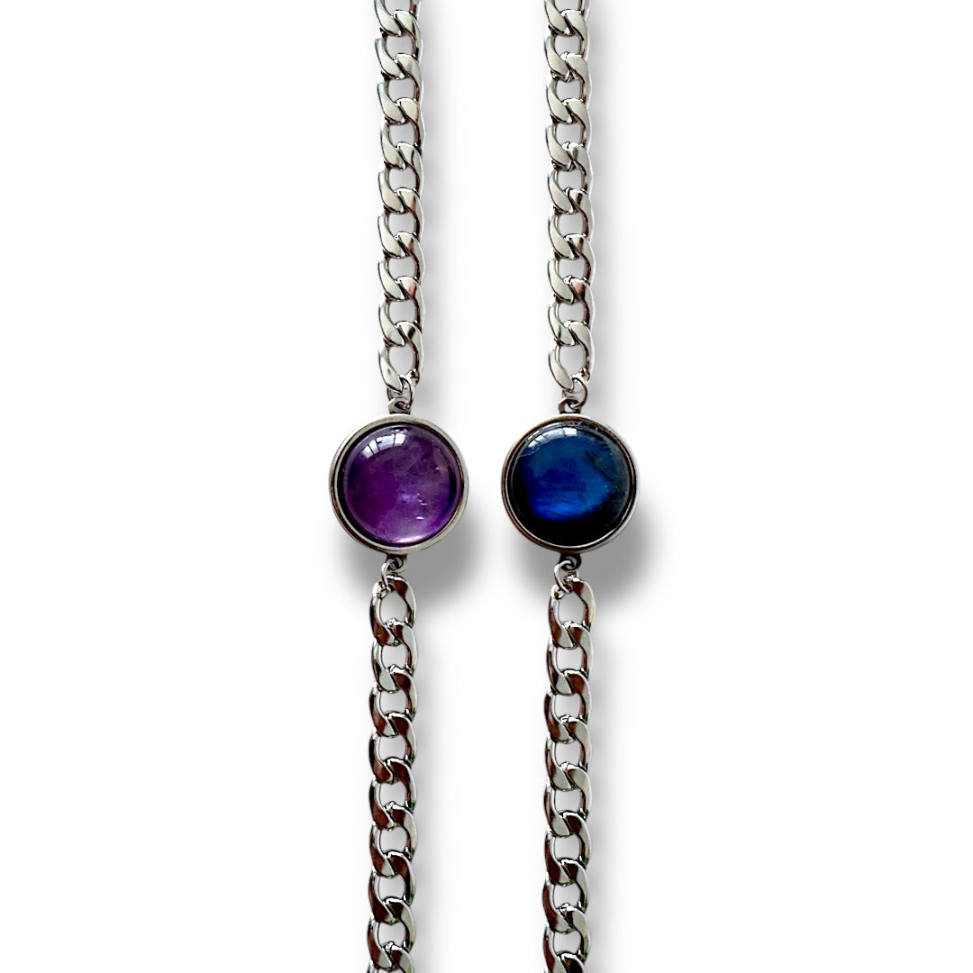 VIOLET VEIL Amethyst Bracelet Silver