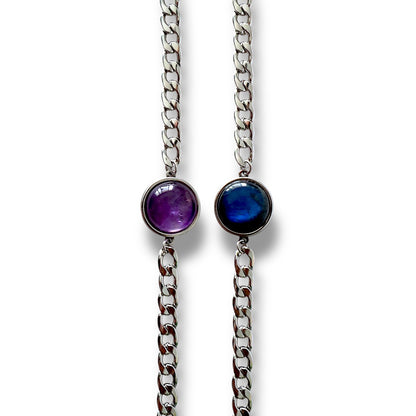 VIOLET VEIL Amethyst Bracelet Silver
