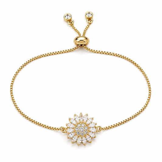 SOLEA Sunflower Fidget Spinner Bracelet Gold