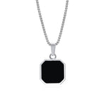 Load image into Gallery viewer, Enamel Pendant Chain Necklace - Silver
