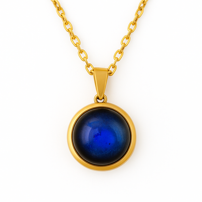 DAYA Indigo Labradorite Pendant Necklace Gold