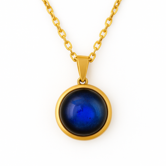 DAYA Indigo Labradorite Pendant Necklace Gold