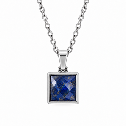 VARG Lapis Lazuli Square Necklace Silver