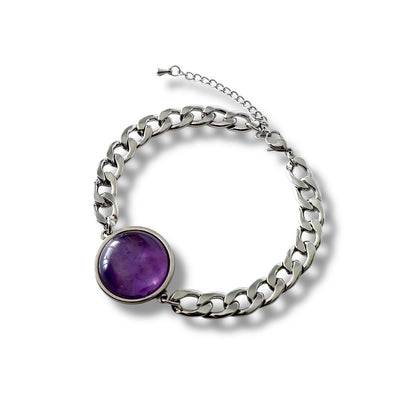 VIOLET VEIL Amethyst Bracelet Silver