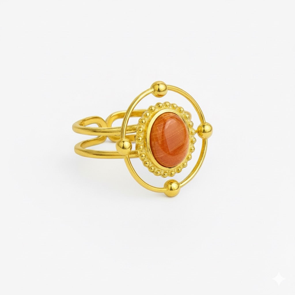 SURYA Sunstone Ring Gold
