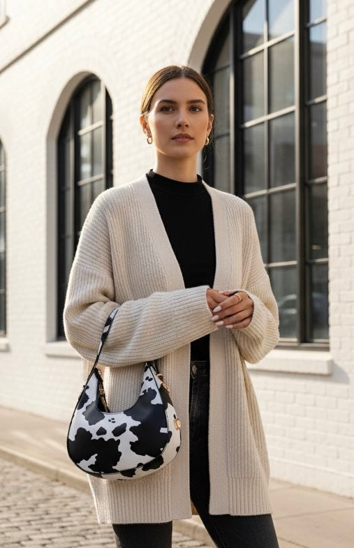 WILD MUSE Cow Print Purse Handbag