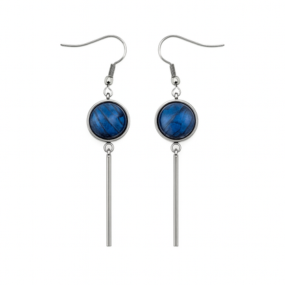 KALA Blue Labradorite Earrings Silver