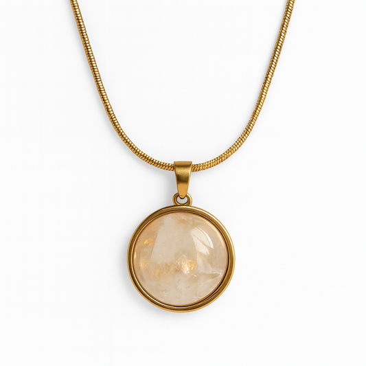 AYANA Rainbow Moonstone Pendant Necklace Gold