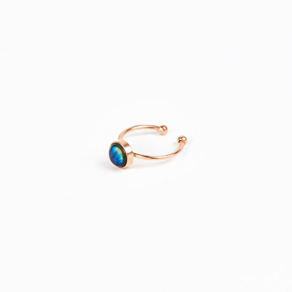 ODESSA Labradorite Ring Rose Gold