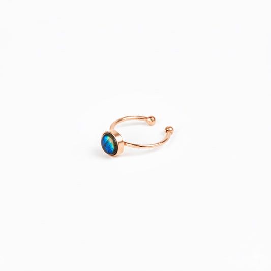 ODESSA Labradorite Ring Rose Gold