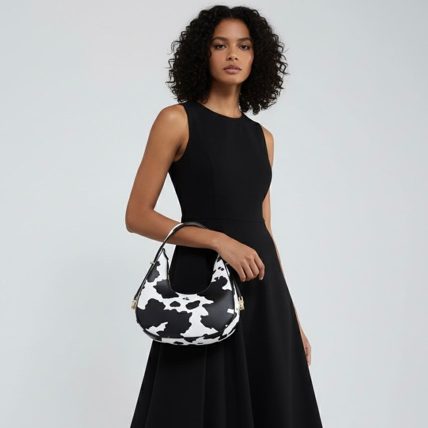 WILD MUSE Cow Print Purse Handbag