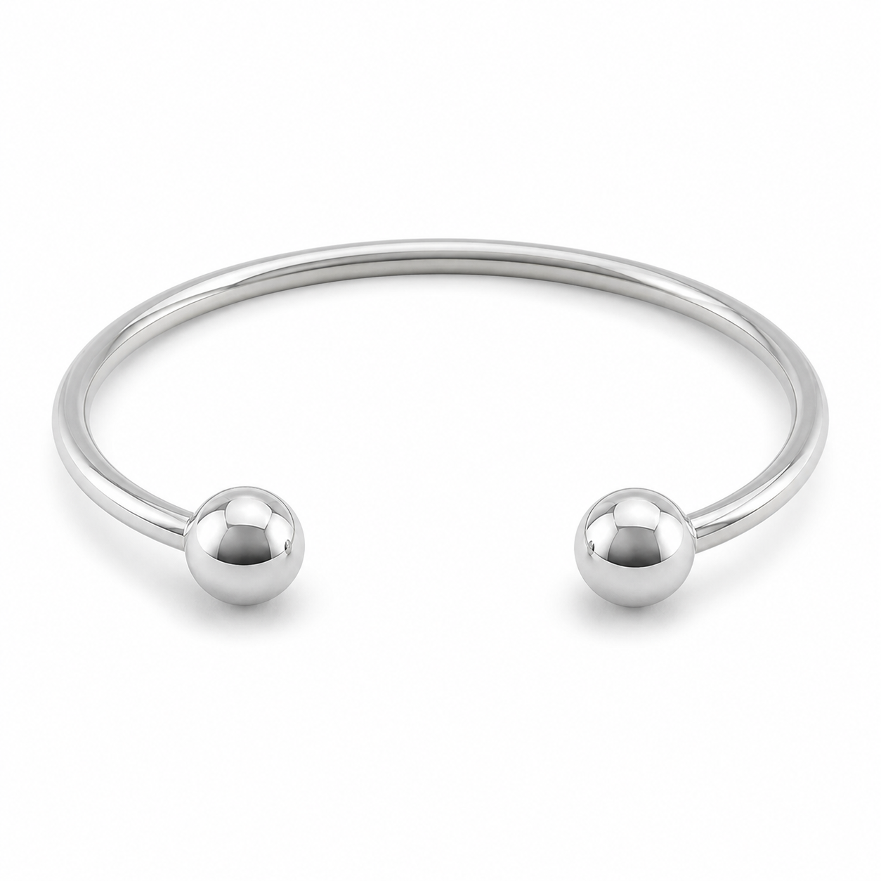 ORBITAL Duo Ball Bangle Bracelet Silver