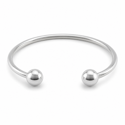 ORBITAL Duo Ball Bangle Bracelet Silver