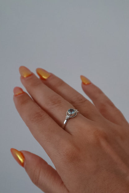 EMBERVEIL Raw Ethiopian Opal Ring 925 Silver