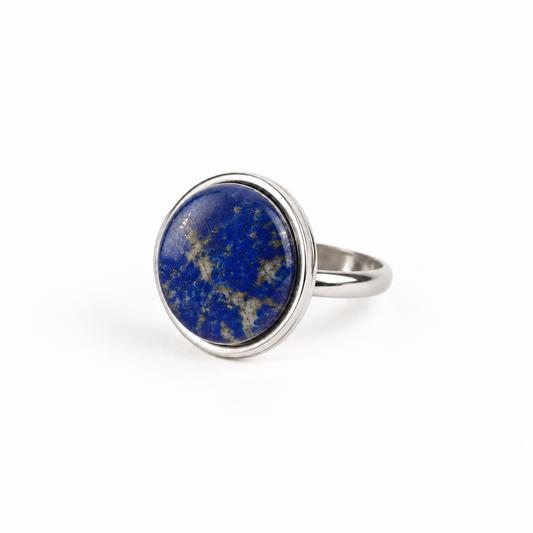 AYA Lapis Lazuli Statement Ring Silver