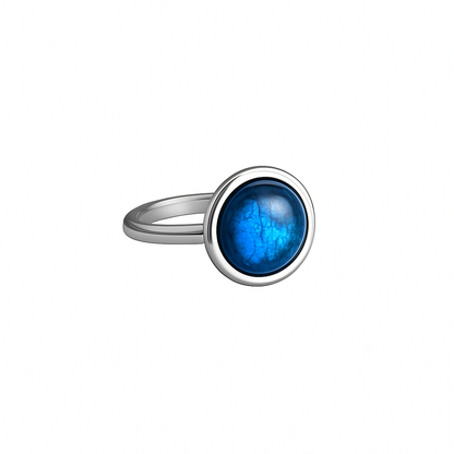 CHHOTA Ring aus blauem Labradorit, Silber
