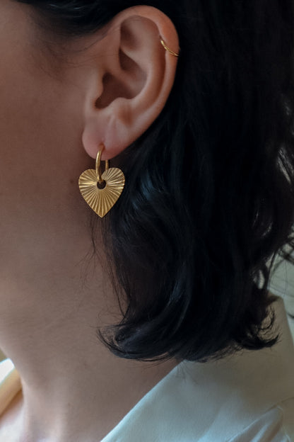 CORA Sacred Heart Earrings Gold