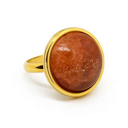 AYA Sunstone Statement Ring Gold