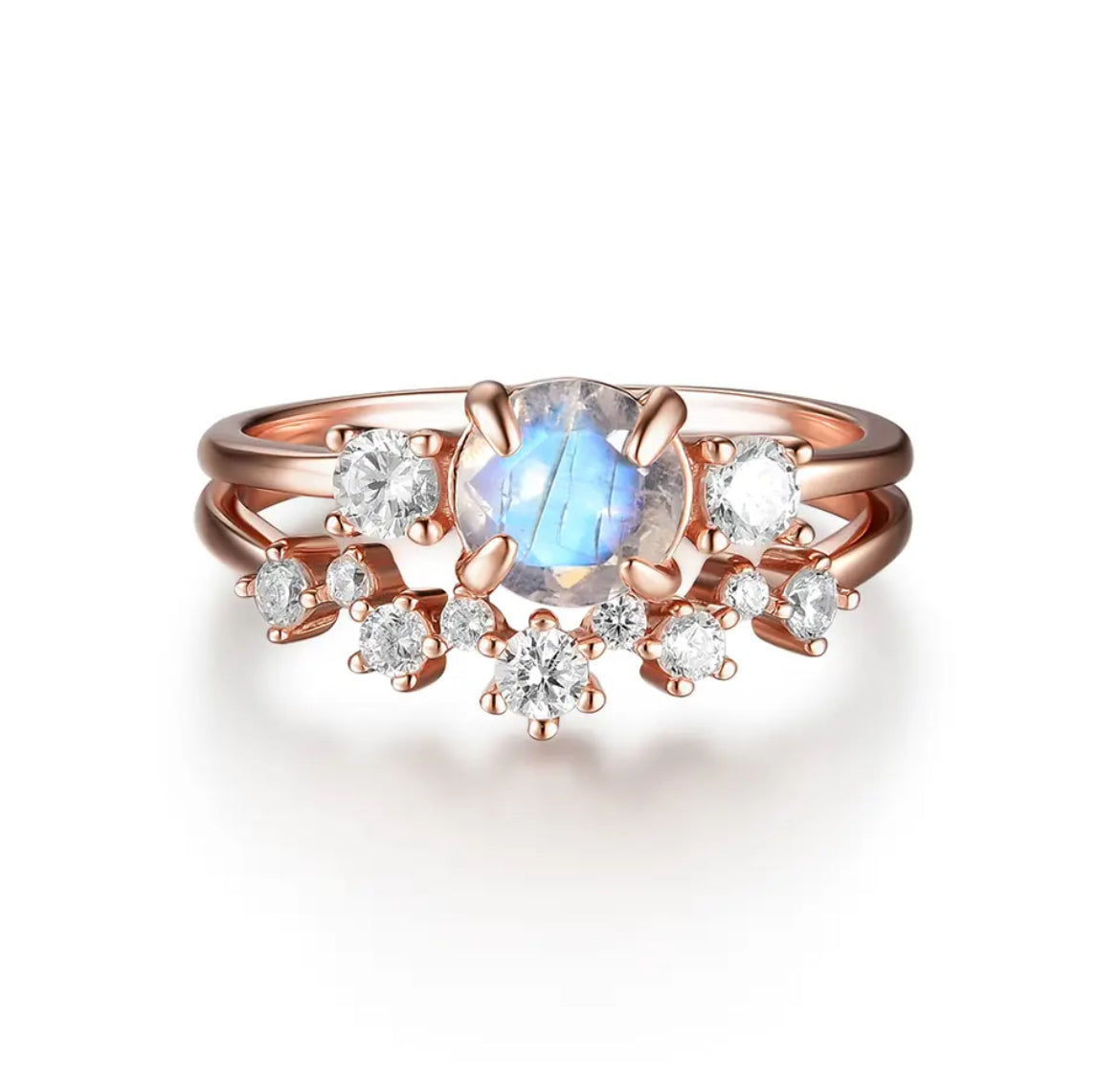 SADA Moonstone Ring Set - Rose GoldSADA Moonstone Ring Set - Rose Gold