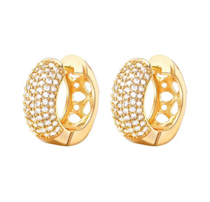 DIANA Zircon Hoop Earrings - Gold