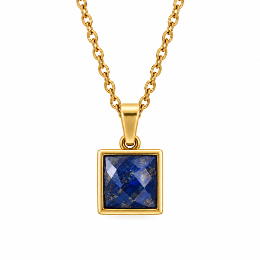 VARG Lapis Lazuli Square Necklace Gold