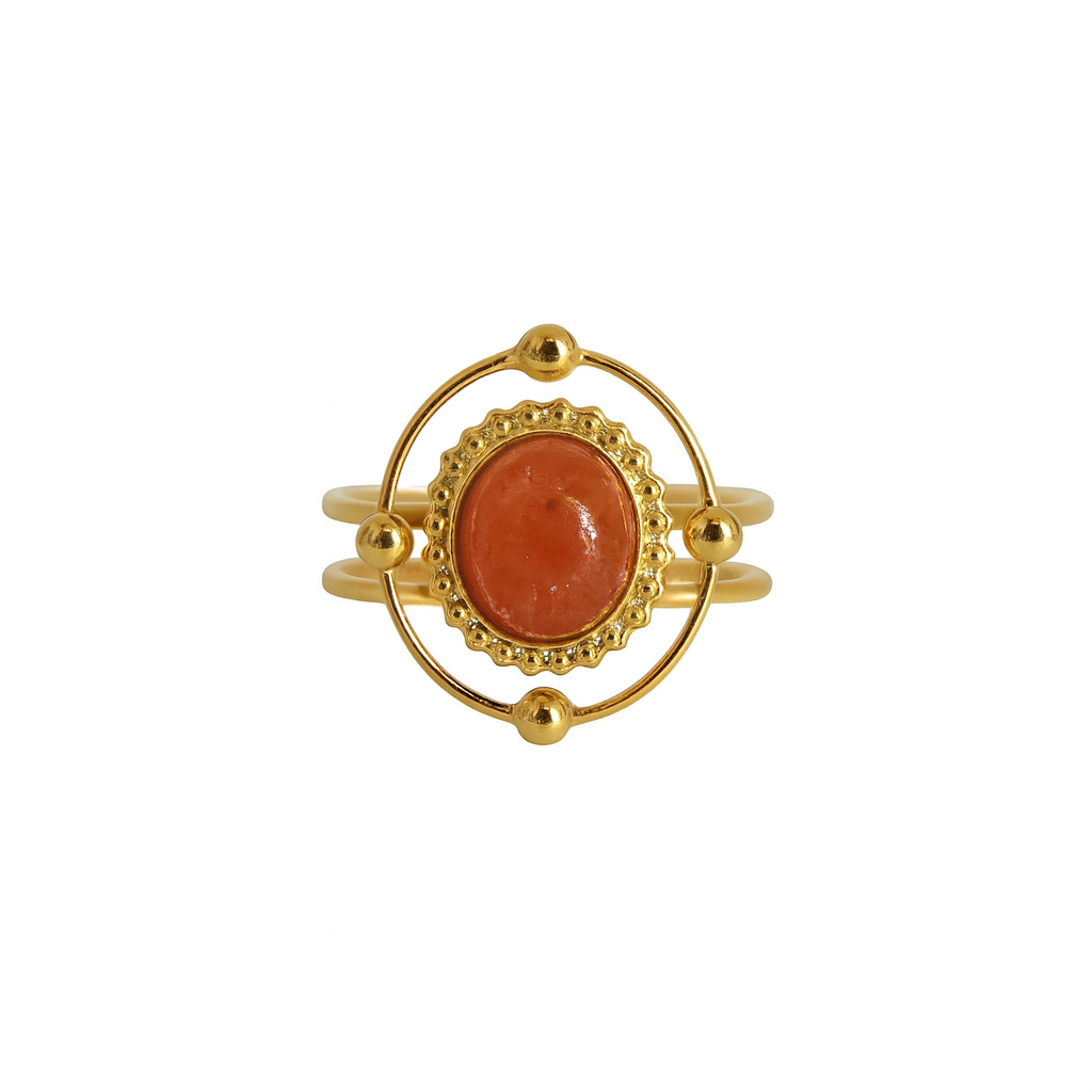 SURYA Sunstone Ring Gold