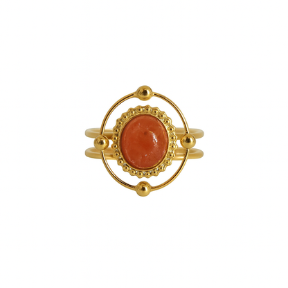 SURYA Sunstone Ring Gold
