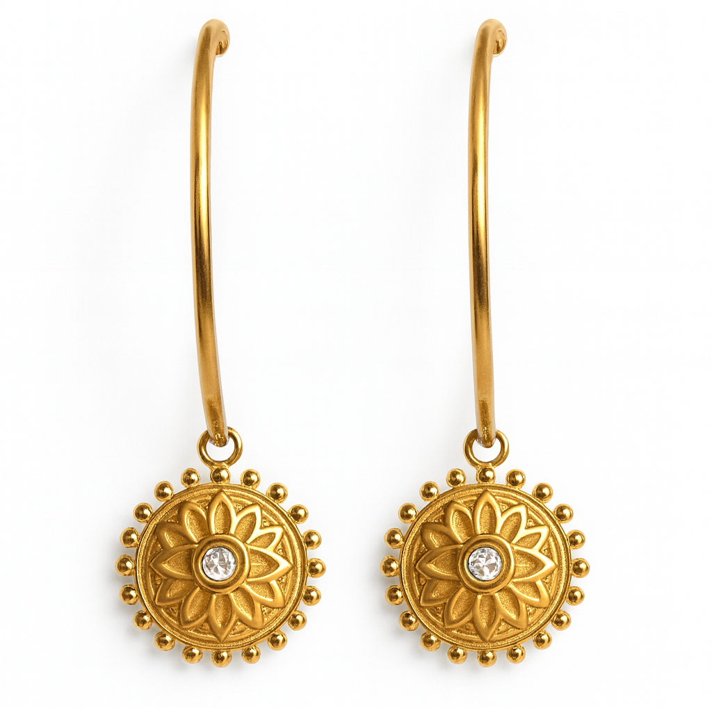 Boucles d'oreilles créoles NAZAR Eye Charm Large Gold