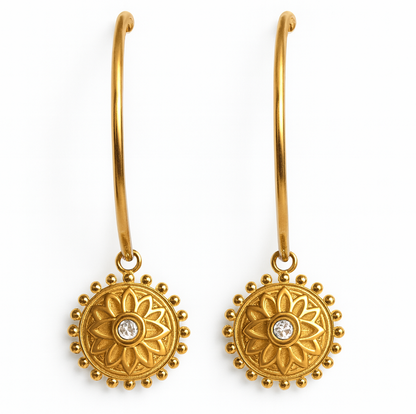 Boucles d'oreilles créoles NAZAR Eye Charm Large Gold