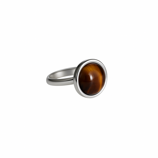 CHHOTA Tiger's Eye Ring Silver