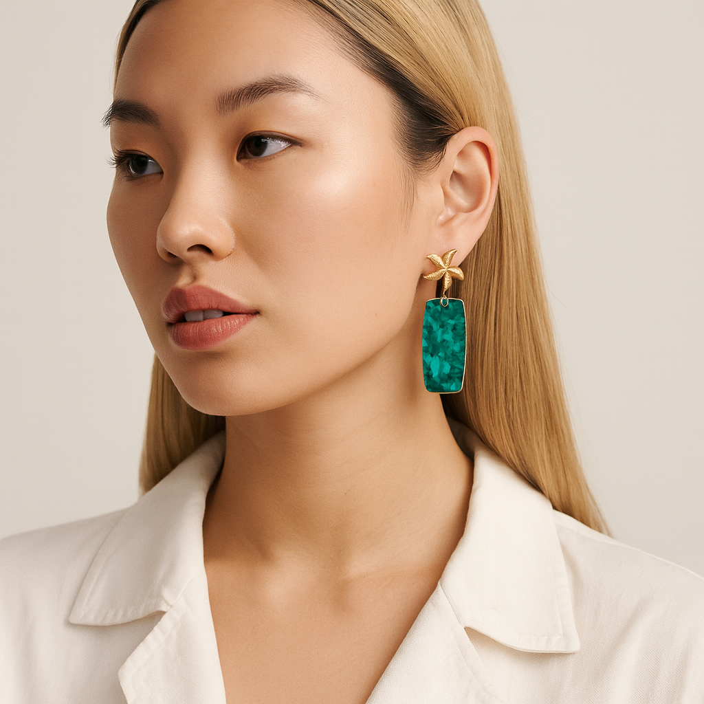 Boucles d'oreilles THALASSA Étoile de mer Vague Or