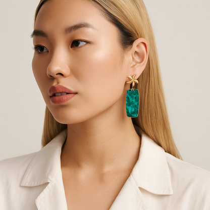 Boucles d'oreilles THALASSA Étoile de mer Vague Or