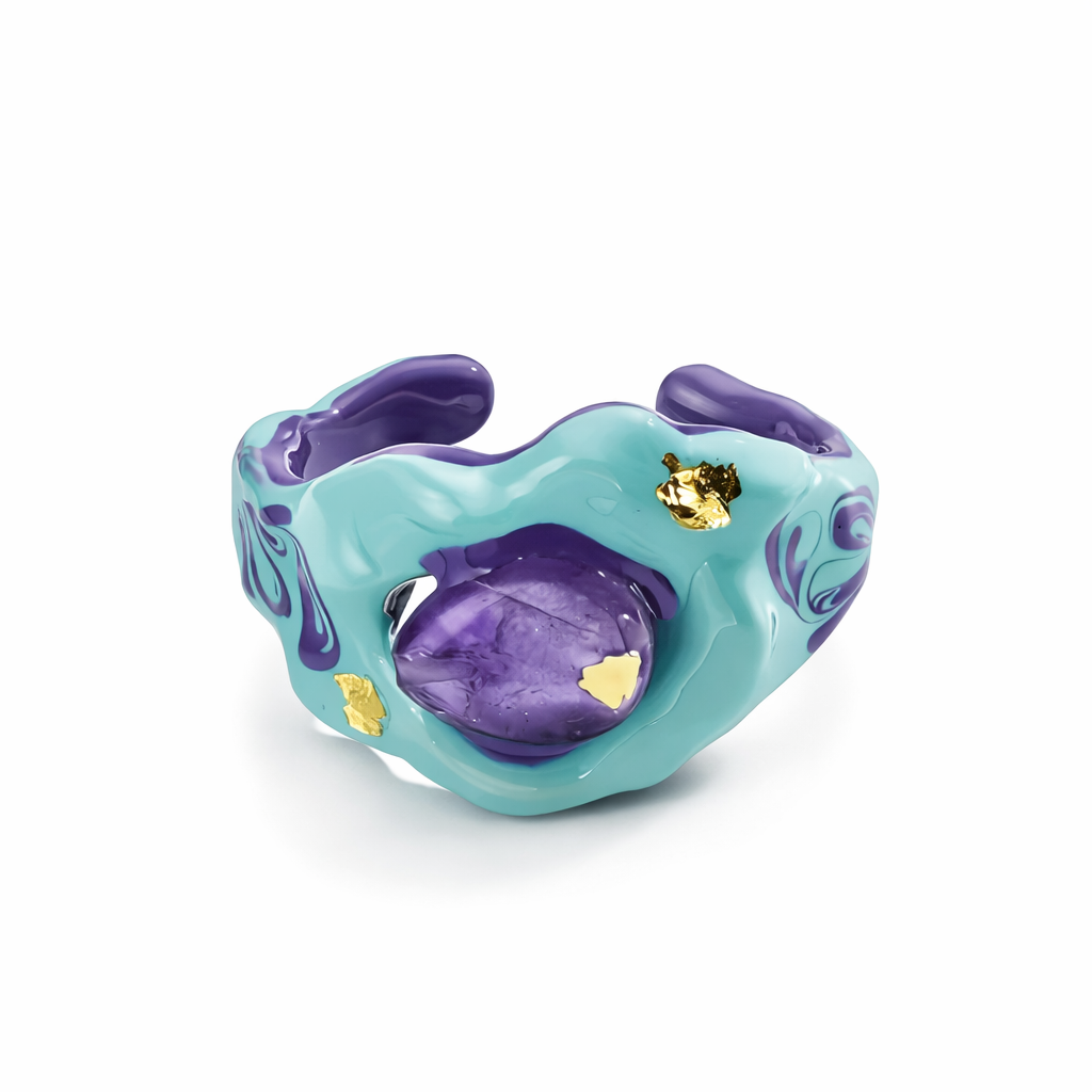 OCEAN MUSE Amethyst Ceramic Ring