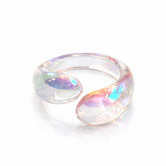 KUBANISCHER Zirkon-Herzkettenring – Gold