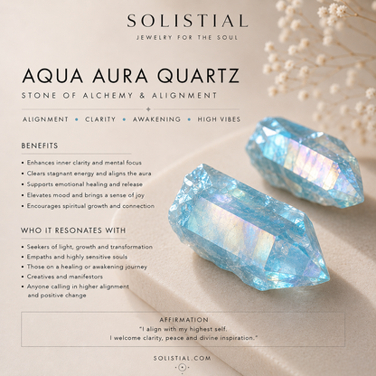 AURIC Aqua Aura Quartz Arrowhead Necklace Gold