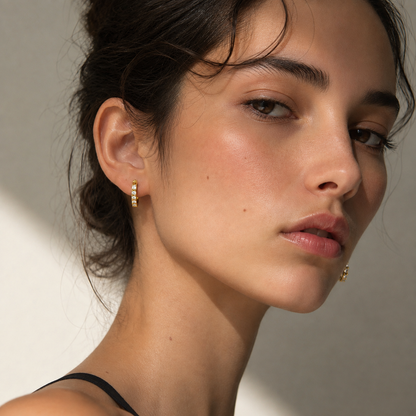 ELISE Cubic Zirconia Earrings Gold