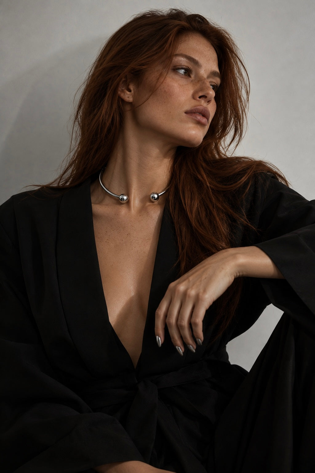 ORBITAL Duo Ball Reversible Necklace Silver