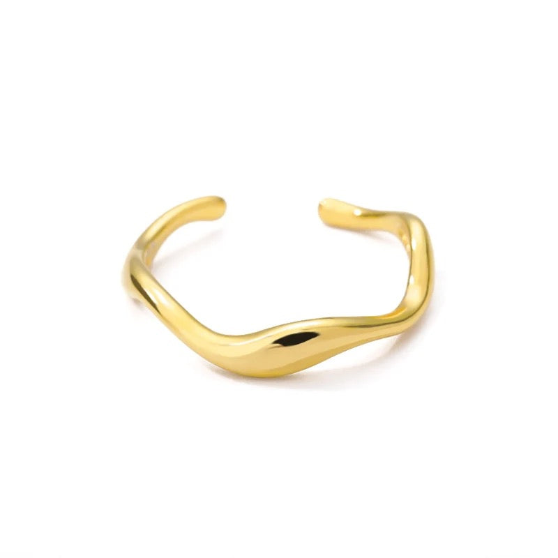WAVES Irregular Minimal Ring - Gold