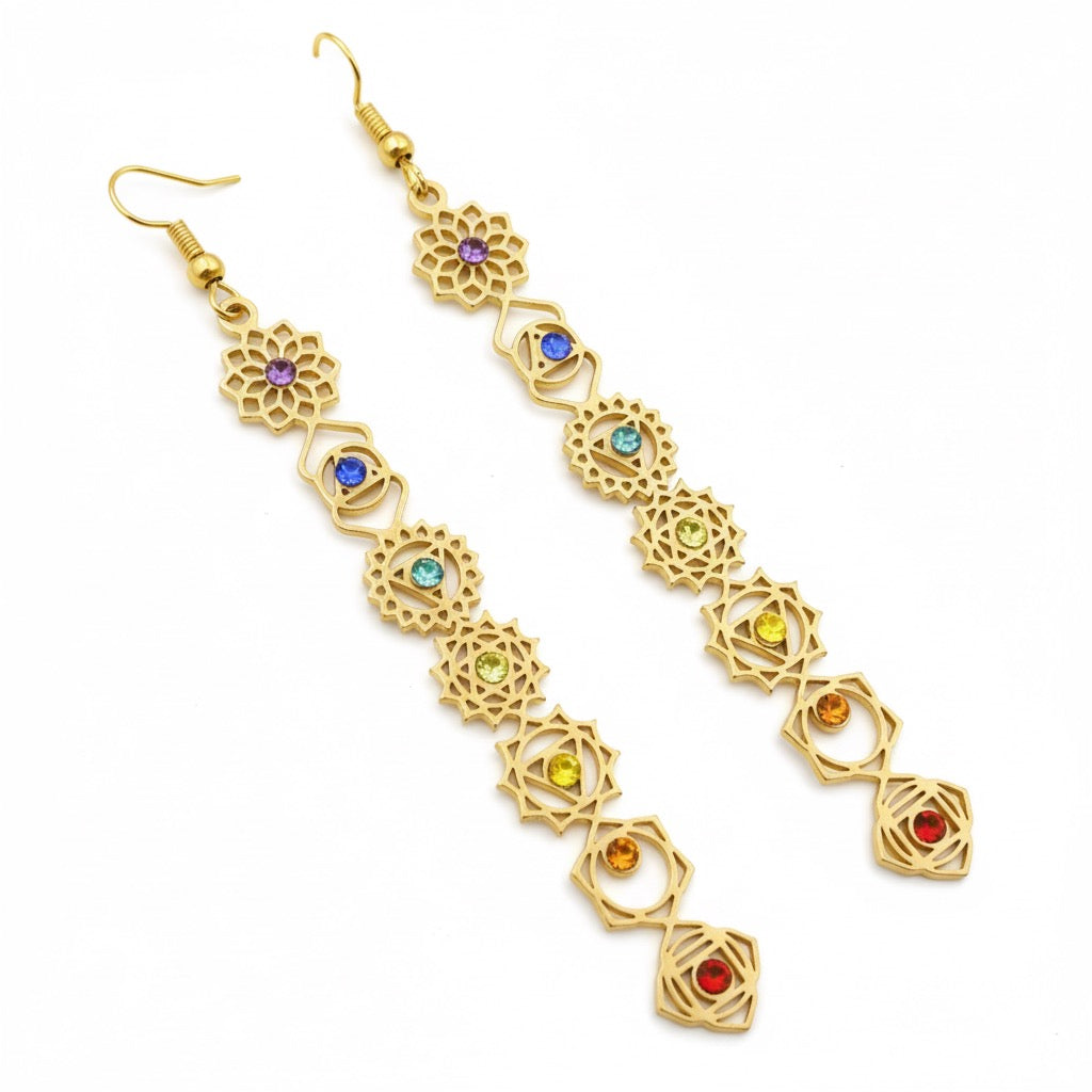 ALIGNMENT 7 Chakras Earrings Gold