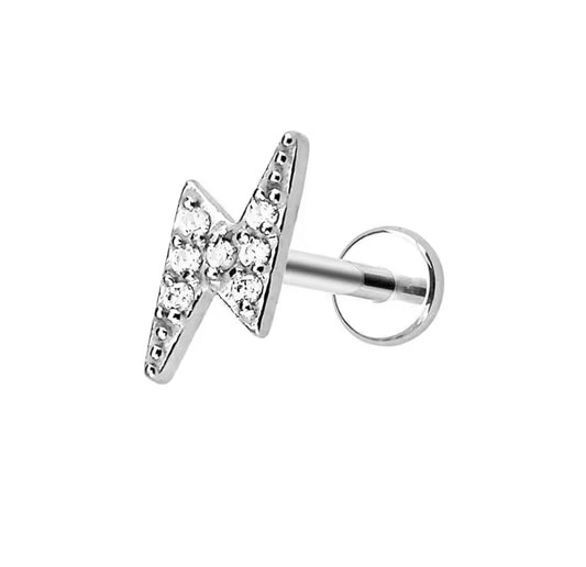 BOLT Push Pin Body Jewelry Silver