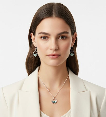 OCEAN MOONRISE Abalone Necklace Silver