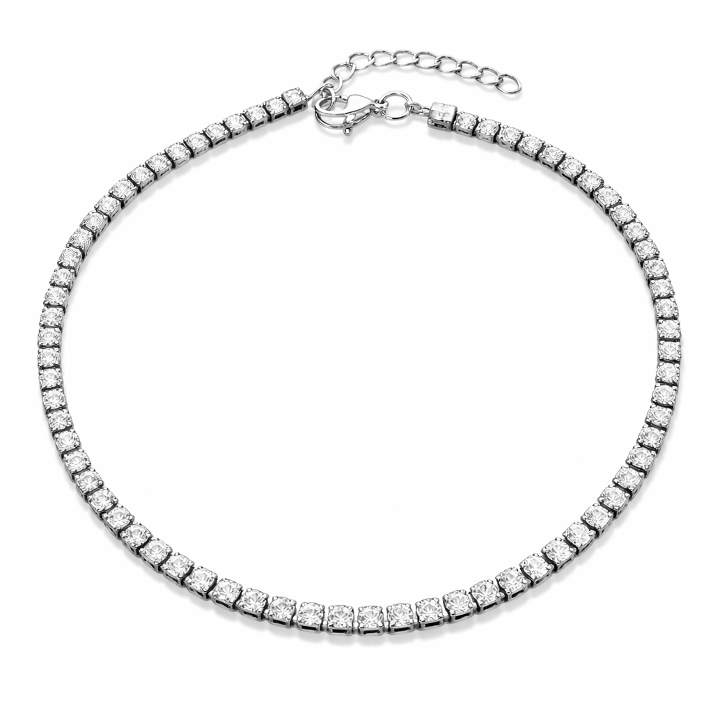 ATHENA Classic Tennis Bracelet Silver