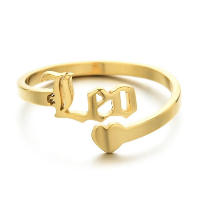 Personalised Zodiac Sign Ring - Gold / Silver