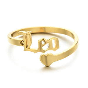 Personalised Zodiac Sign Ring - Gold / Silver