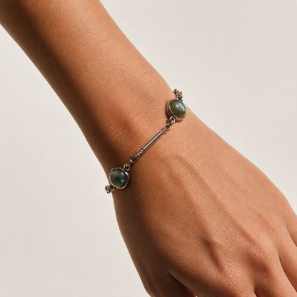 VEYRA Blue Labradorite Nail Silver