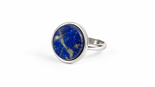 AYA Lapis Lazuli Statement Ring Silver