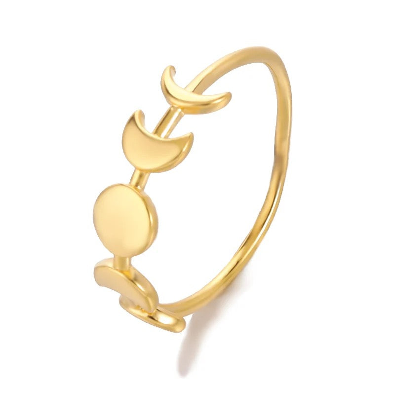 PHASES Moon Cycle Dainty Ring - Gold