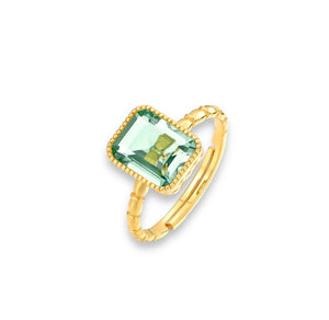 VERDE Green Amethyst Ring - Gold