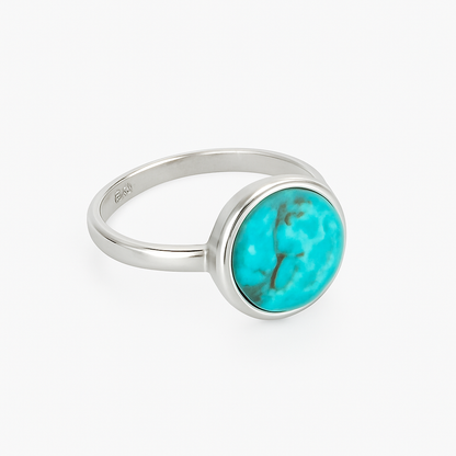 CHHOTA Turquoise and Copper Ring Silver